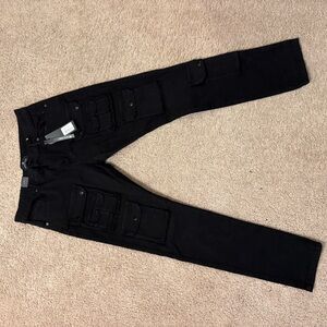 Black Cargo Jeans